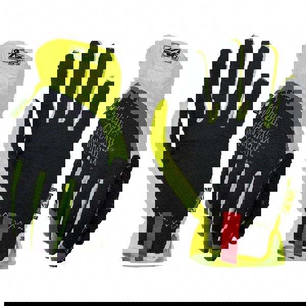 Cut-Resistant Gloves: Size L, ANSI Cut A5, Synthetic Leather